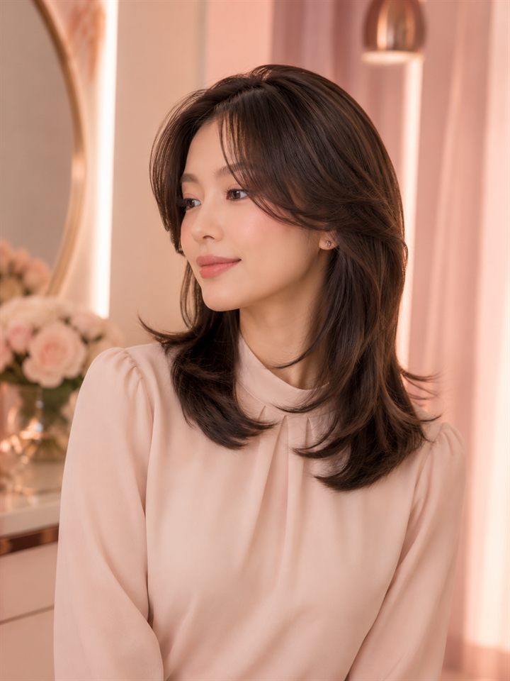 Hair styling look